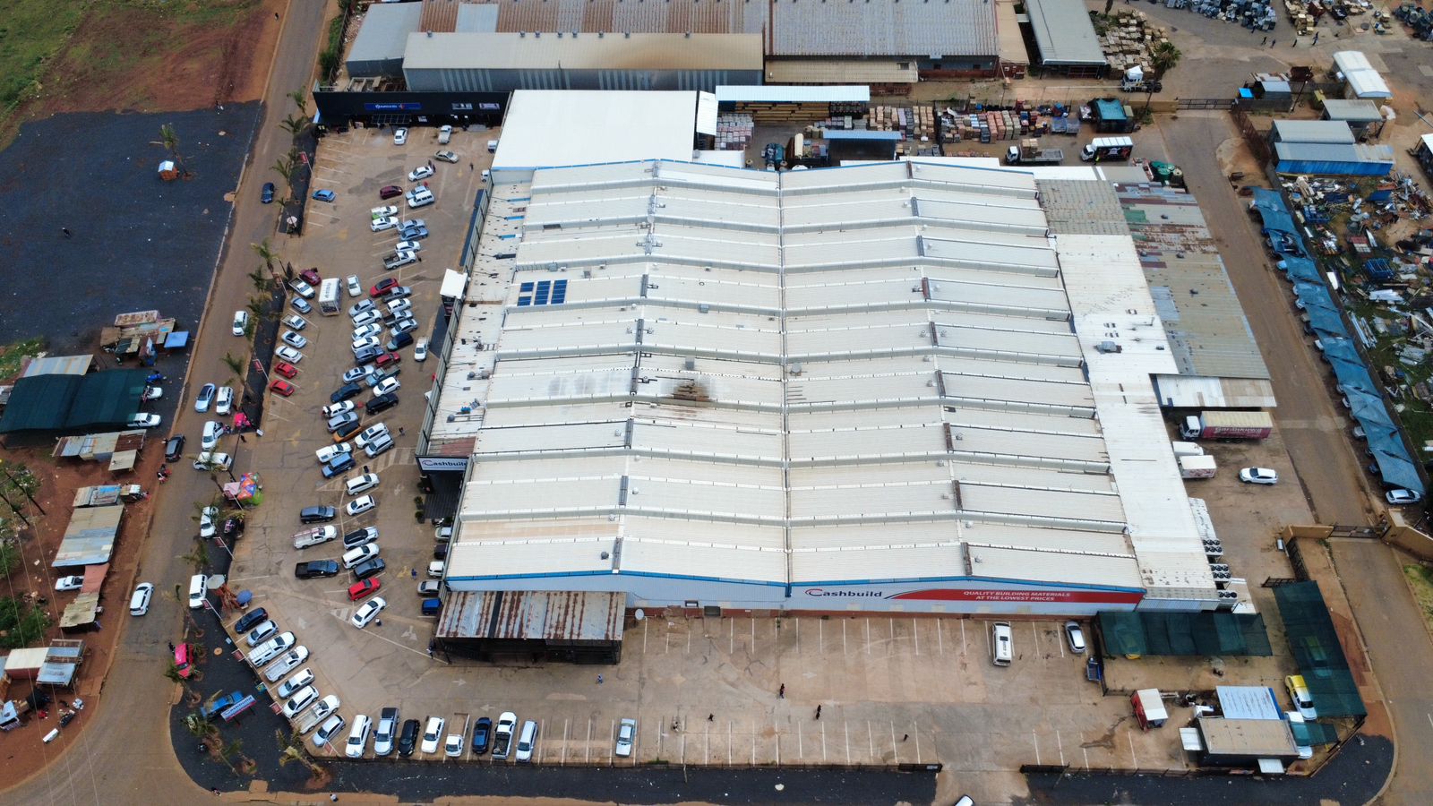 Commercial complex with rooftop solar installation delivered by Afribiz